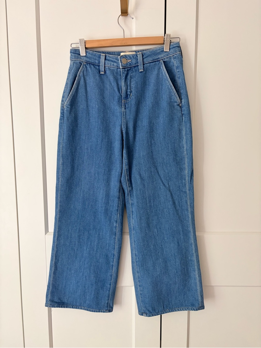 L'AGENCE Weston High Rise Medium Blue/Belize Wide-Leg Jeans | 23